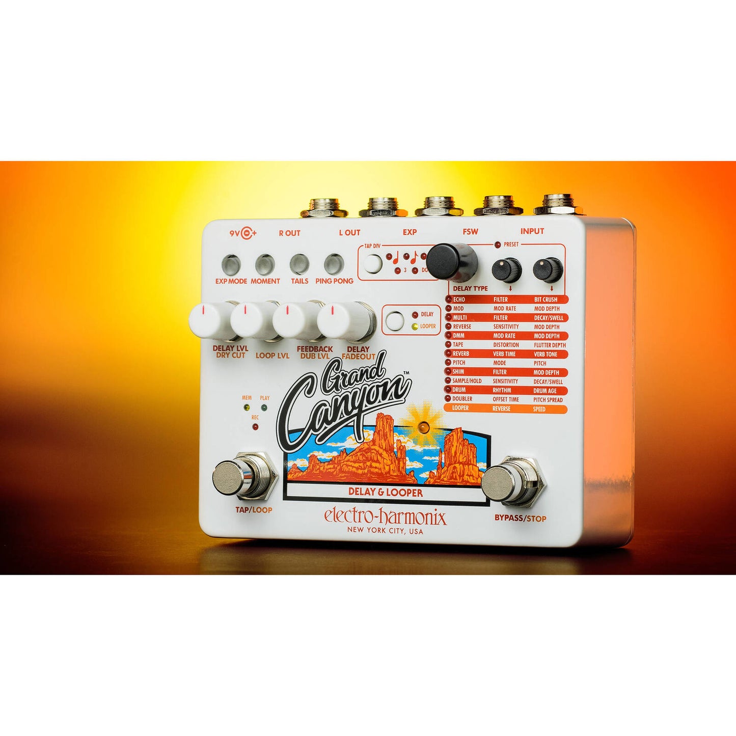 Electro Harmonix Grand Canyon Delay and Looper Pedal Multi-Effects