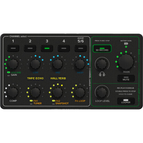 Mackie ShowBox 6-Channel Battery-Powered Performance Rig with Microphone Bundle